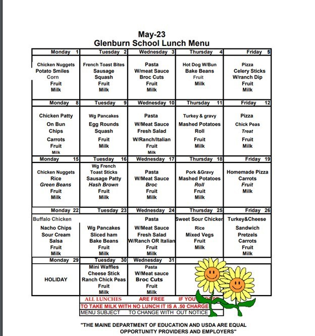 Lunch Menu